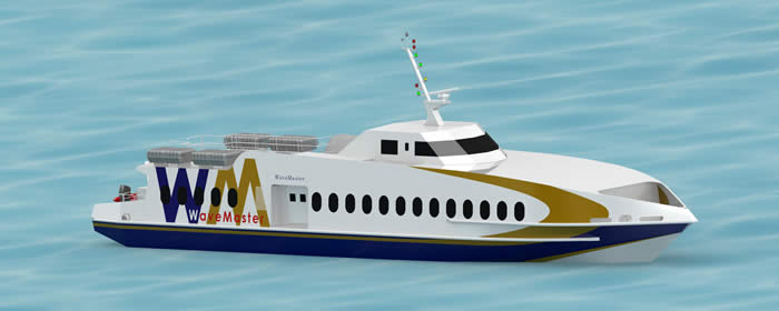 Wavemaster monohull ferry design profile
