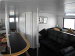 Looking forward from the galley starboard side