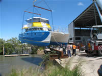 XTC II Being Lifted Into the Water